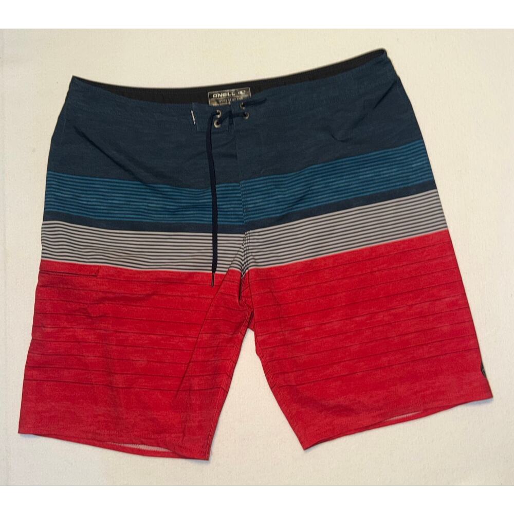 O’Neal hyperfreak heist red & white & blue  boardshorts